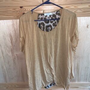 Umgee Mixed Media cheetah shirt size L